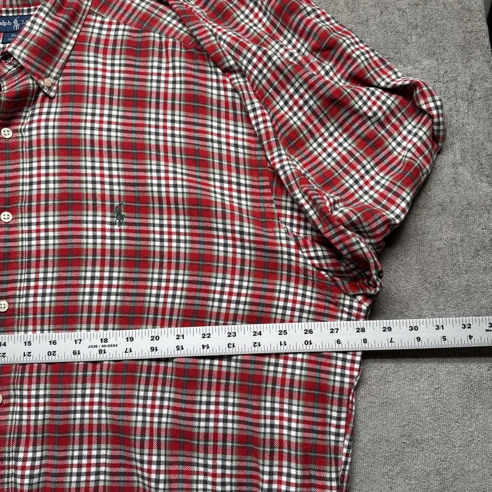 Polo Ralph Lauren Blake Shirt XL Red Plaid Long Sleeve Button Down Classic Fit‎